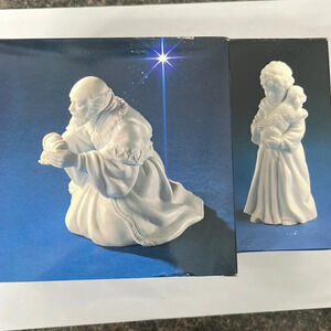 Avon Nativity Collectibles Magi Melchior & Shepherd Boy 1982 Porcelain F…